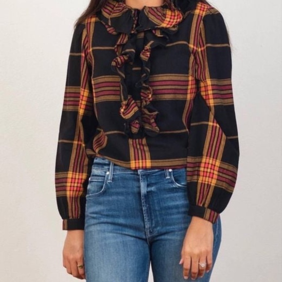 Mille Plaid Ruffle Top - Picture 5 of 5